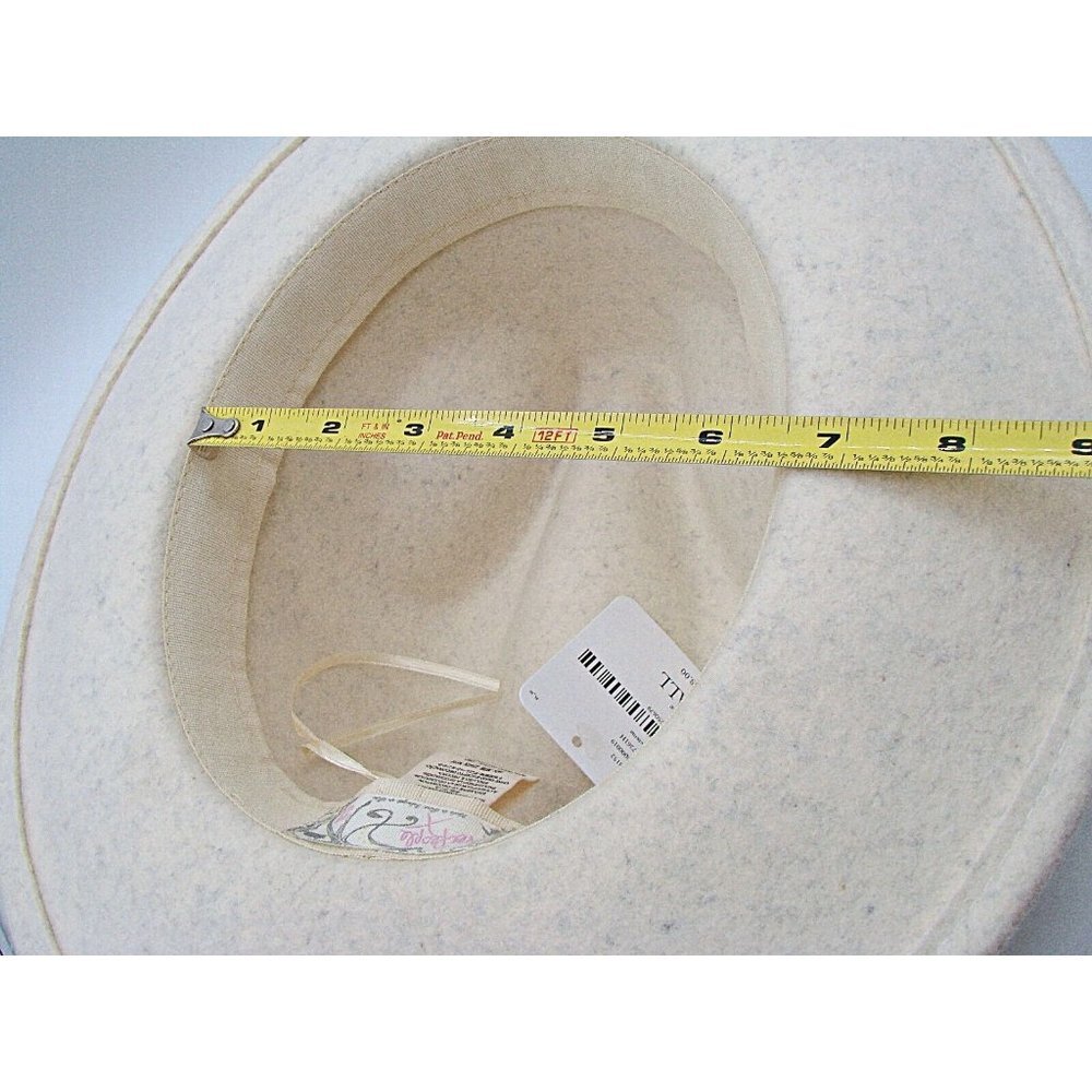 NEW Free People Wool Fedora Wyeth Rodeo Hat Off White One Size Western Boho NWT - Picture 13 of 13